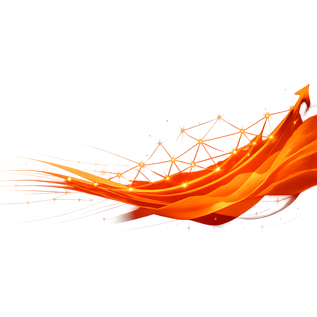 AIDriven Growth Trajectory in Warm Orange Tones-1